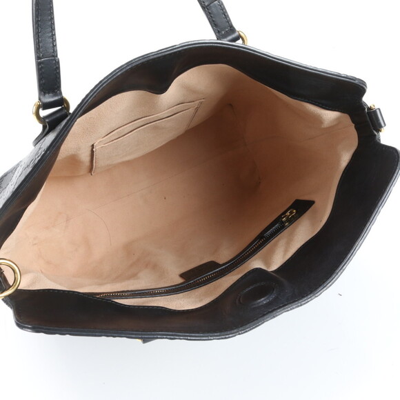 Gucci Guccissima 428226 Leather Handbag Tote Black Brand Women's - Picture 7 of 9